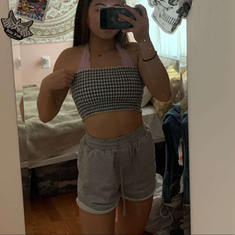 brandy melville dark green kessy tube top